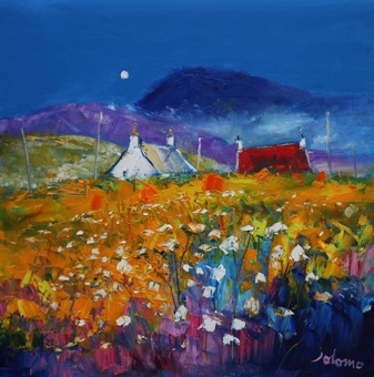 Misty summer evening Isle of South Uist 24x24